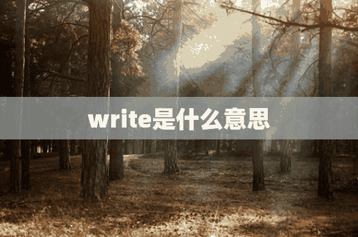 write是什么意思(wrong是什么意思)